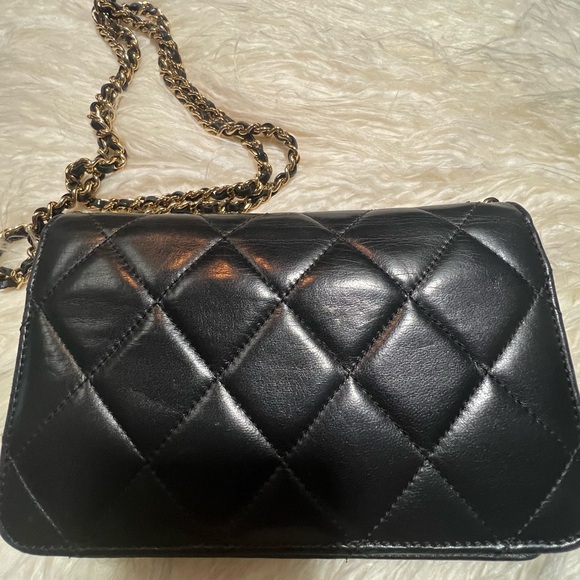 Vintage Chanel Golden Class WOC black lambskin quilted leather. - Picture 4 of 16